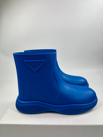 Prada Electric Blue Astroboy Boots Triangle