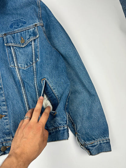 Armani Jeans 90’s Navy Blue Boxy Cut Denim Jacket