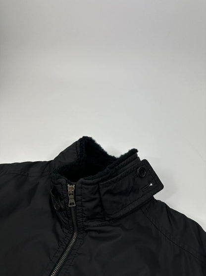 Prada Sport FW2008 Black Sheep Collar Nylon Bomber Jacket