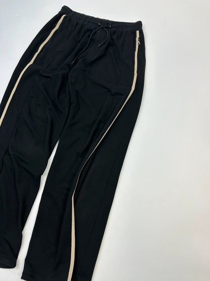 Prada Sport FW2002 Jet Black Stripes Joggers Baggy Track Pants