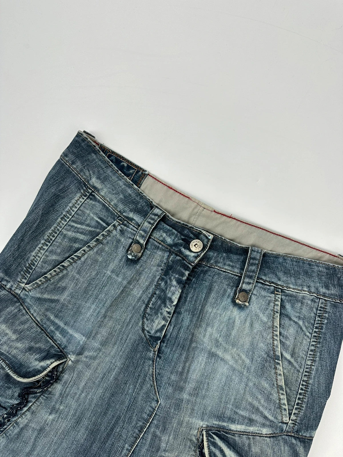 Marithé + Francois Girbaud 00’s Bondages Straps Long Denim Skirt