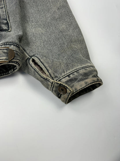 Armani Jeans 90’s Heavy Grey Faded Denim Jacket Coat