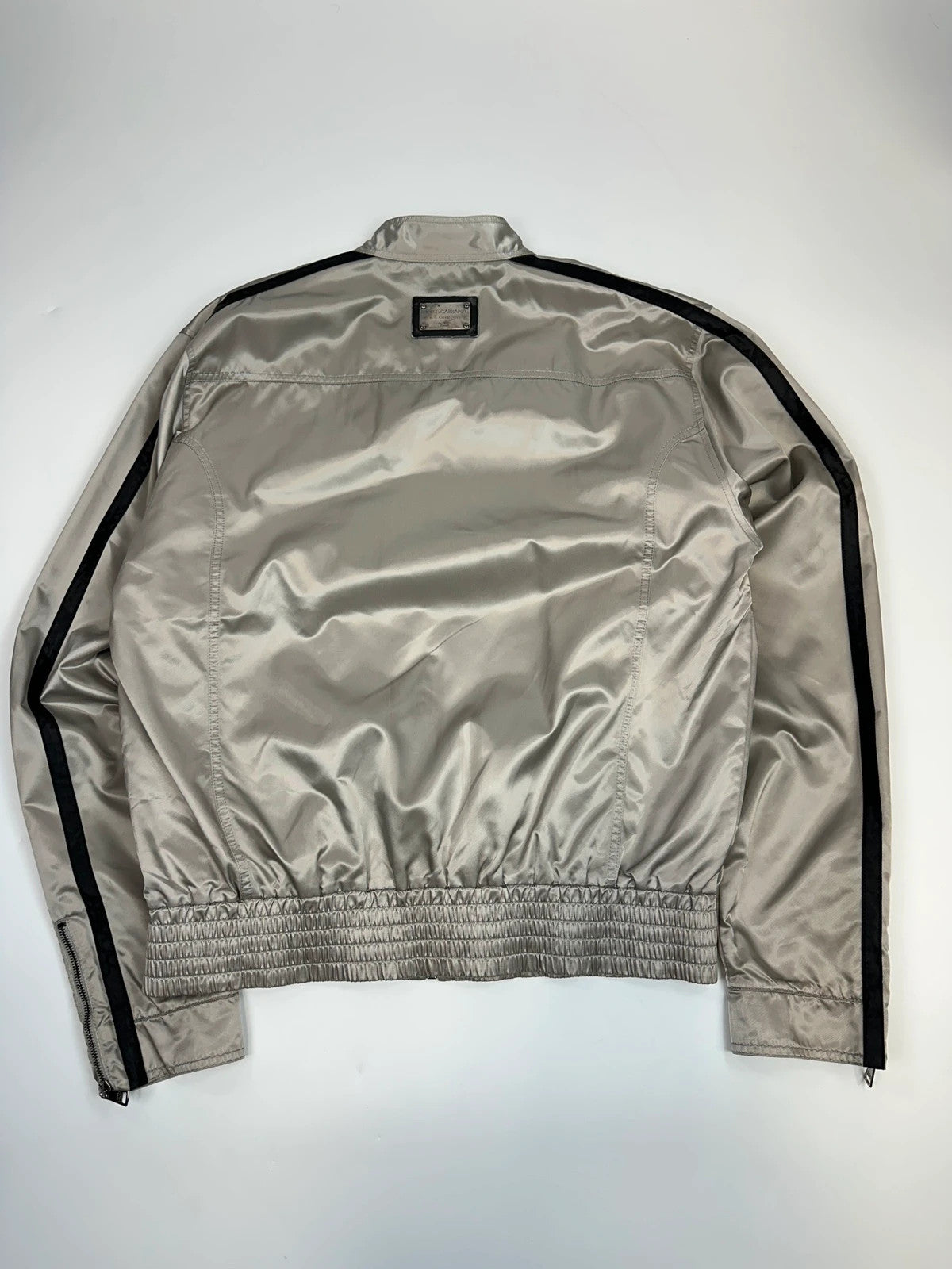 Dolce & Gabbana 00s Nylon Grey Shiny Silver Jacket