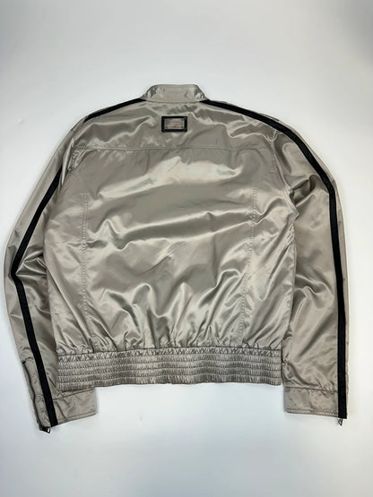 Dolce & Gabbana 00s Nylon Grey Shiny Silver Jacket