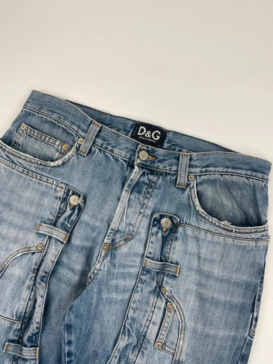 Dolce Gabbana 00’s Pockets Patchwork Jeans Pants Denim
