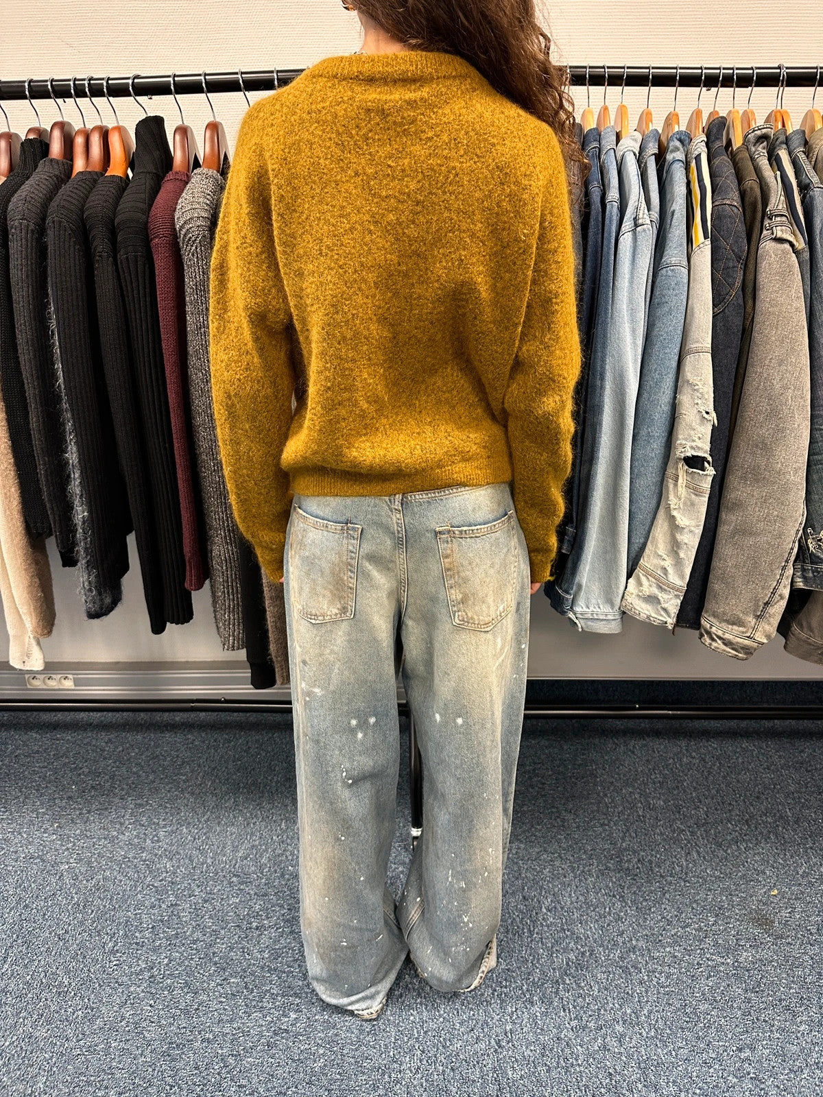 Acne Studio 00’s Ginger Yellow Boxy Sweater