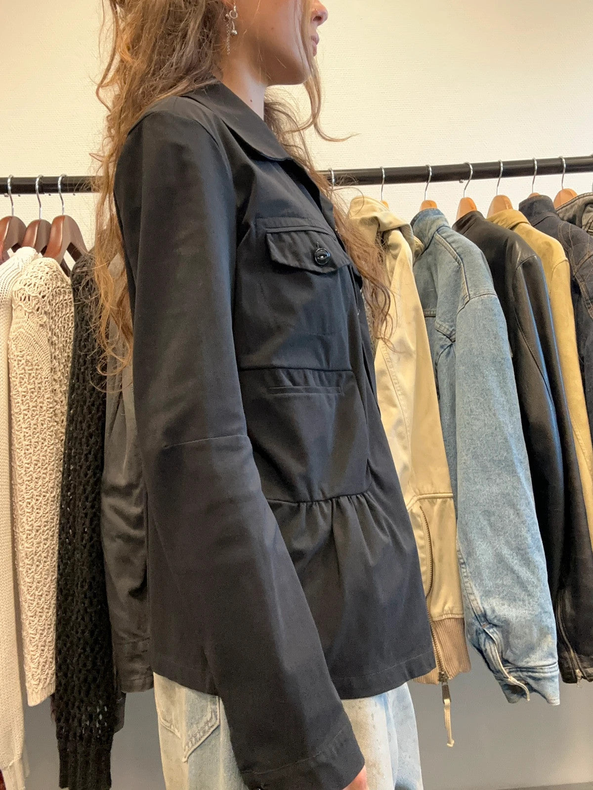 Marithé + Francois Girbaud 00’s Dark Navy Lycra Shirt Longsleeves