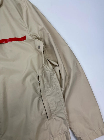 Prada Sport SS2000 Light Cream Nylon Jacket RedTab