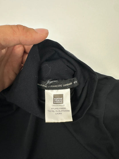 Marithé + François Girbaud 90’s Dark Navy High Neck Sporty Top