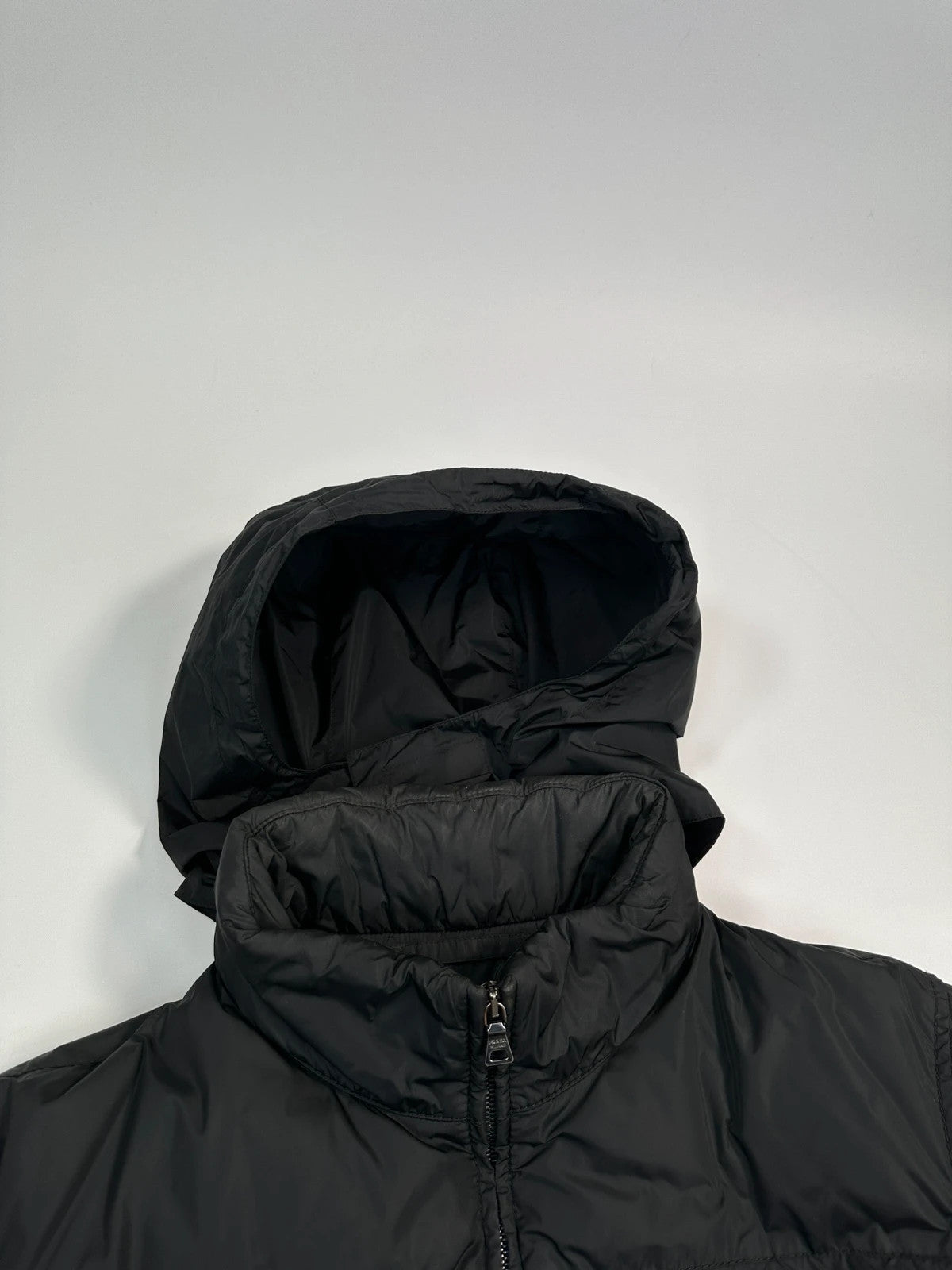 Prada Sport FW2008 Black Nylon Down Hooded Puffer Jacket