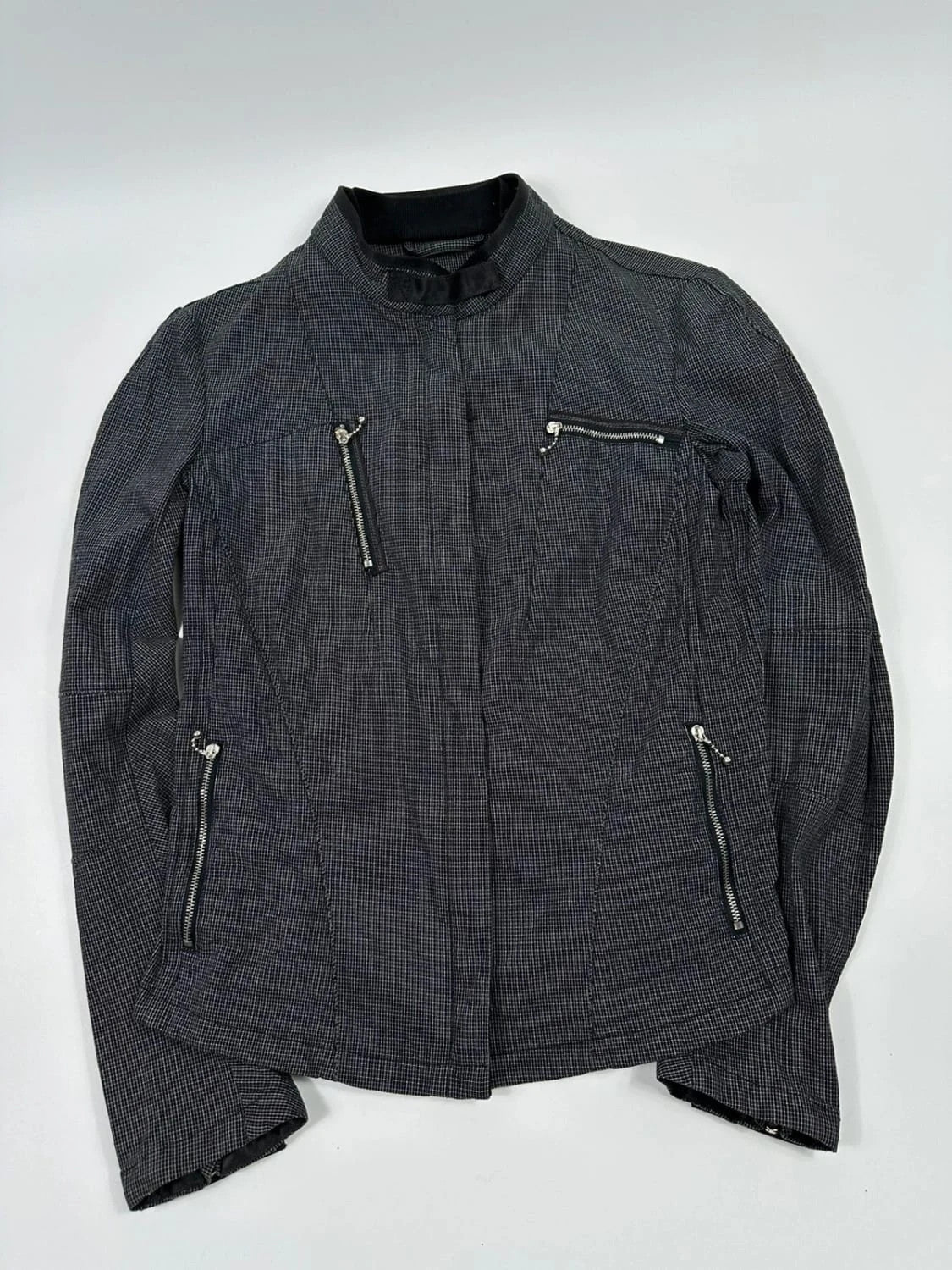 Marithé + Francois Girbaud jacket pied de poule veste fitted