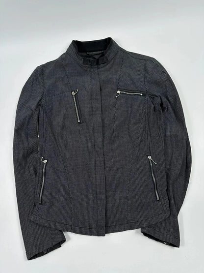 Marithé + Francois Girbaud jacket pied de poule veste fitted