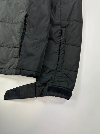 Prada Sport FW2010 ColorBlocking Black & Khaki Green Padded Quilted Nylon Jacket