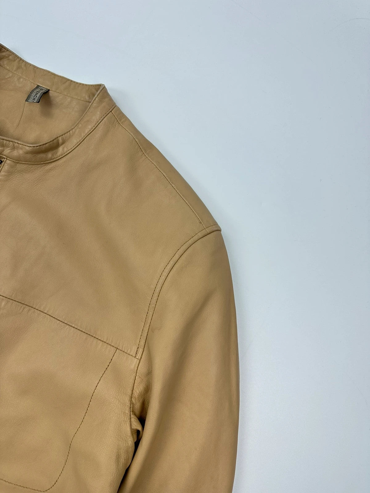 Givenchy 00’s Beige Leather Jacket Motor