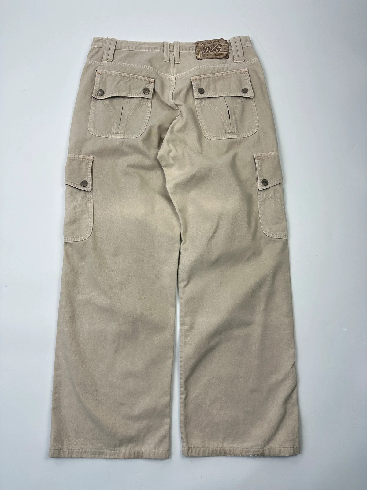 Dolce & Gabbana 00’s Beige Cargo Wide Legs Pants