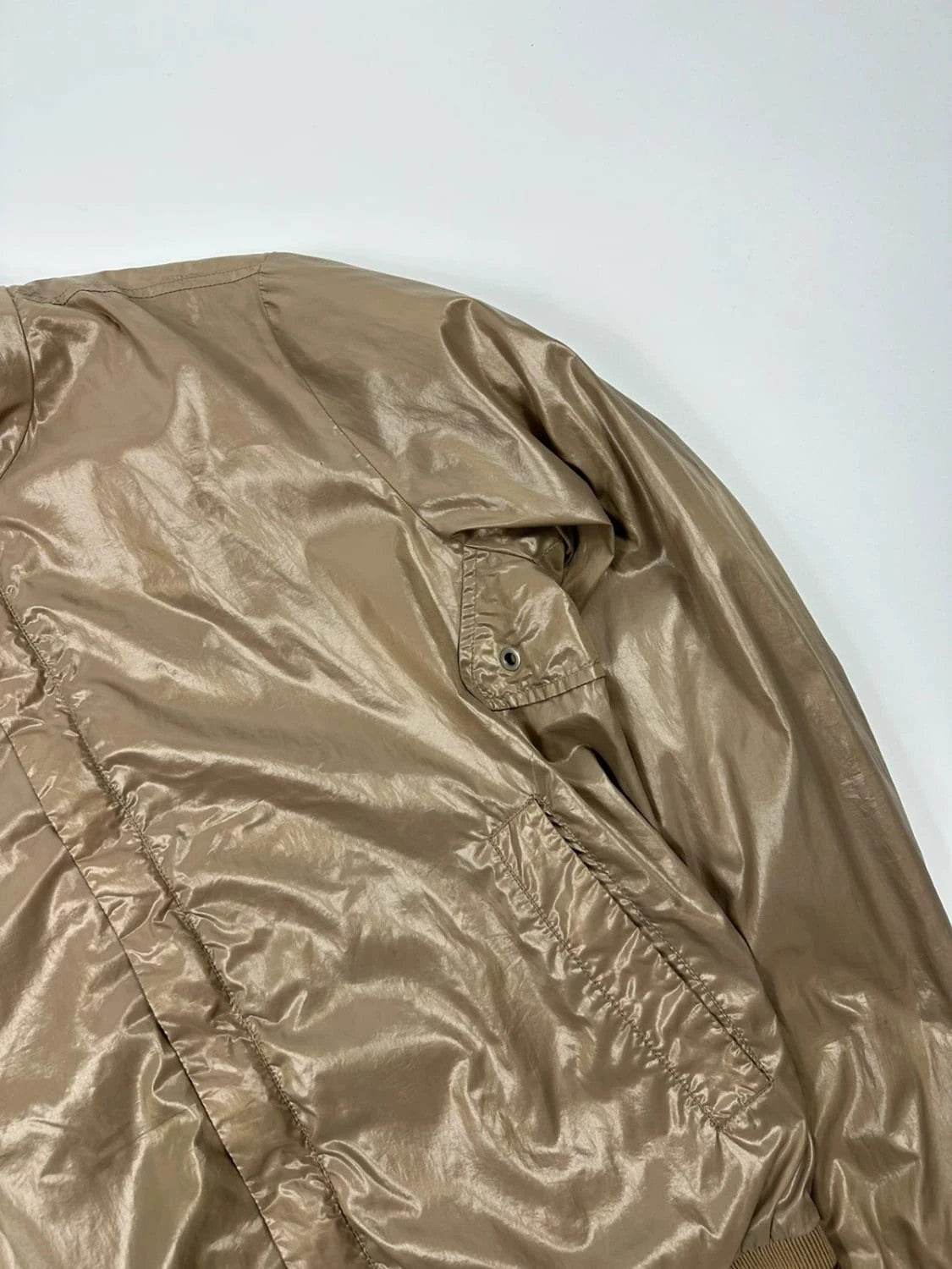 Gucci 00s Gold Cream Light Shiny Nylon Jacket