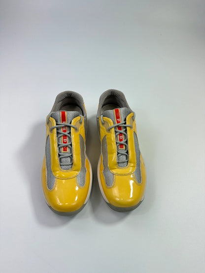 Prada Sport 00’s America’s Cup Yellow Patent Leather Sneakers Shoes