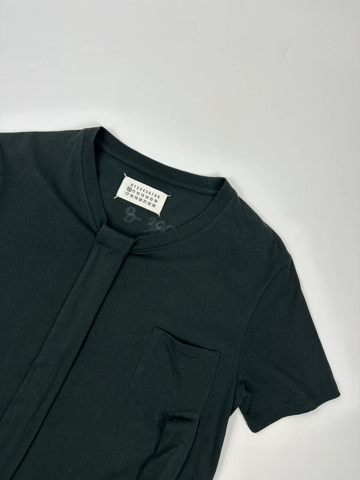 Maison Martin Margiela SS09 Line 10 Black Scarf Pocket Tee Shirt