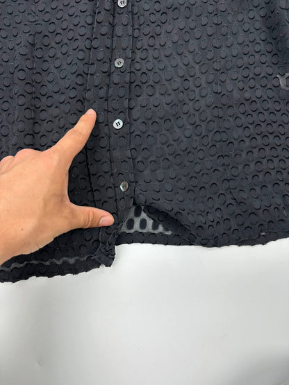 Dolce Gabbana 00’s Black Dotted Light Silk Shirt