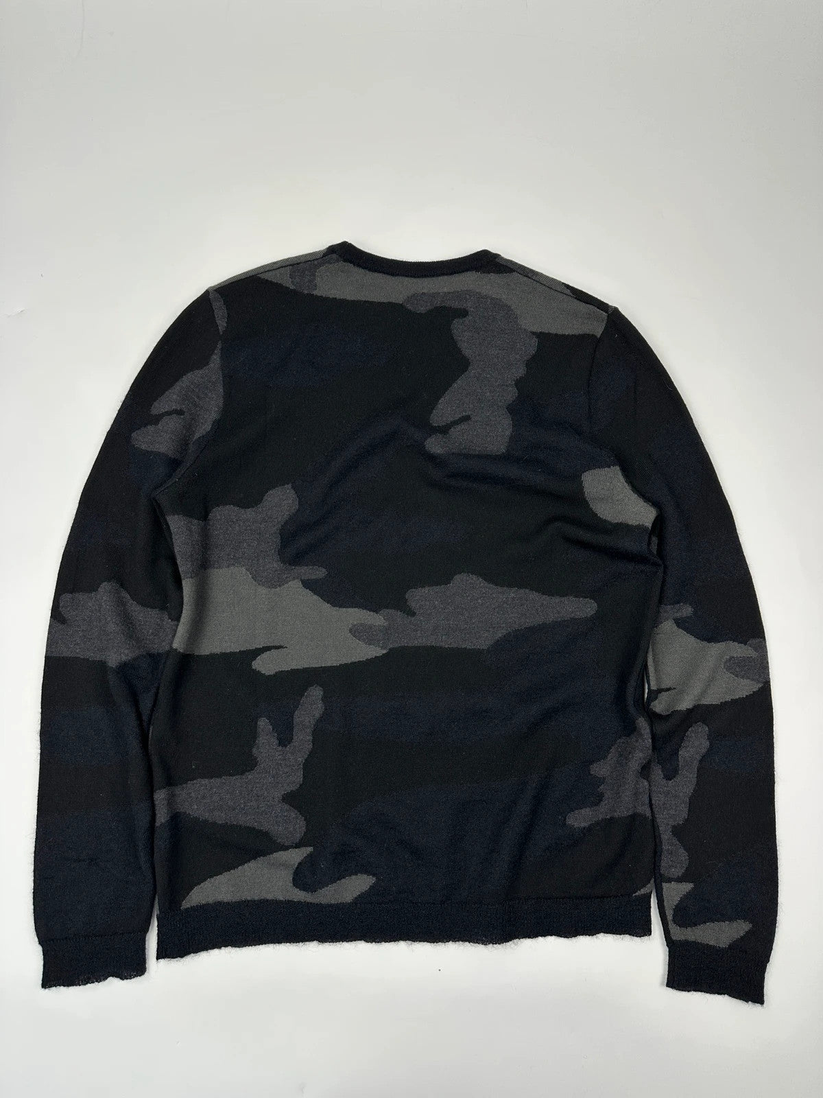 Prada Milano FW2016 Mohair & Wool Dark Camo Knit Sweater