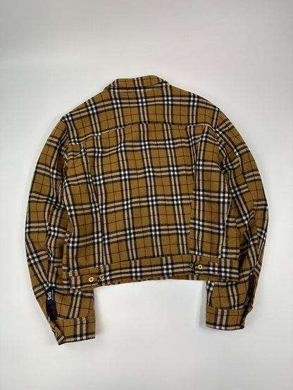 Dolce Gabbana 00’s Wool Tartan Checkered Trucker Jacket