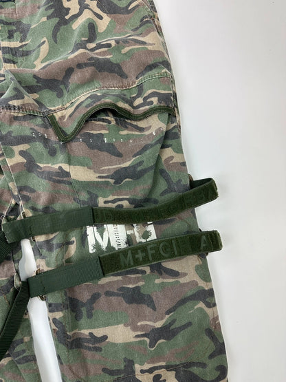Marithé + François Girbaud 00’s Camo Baggy Straps Denim Pants