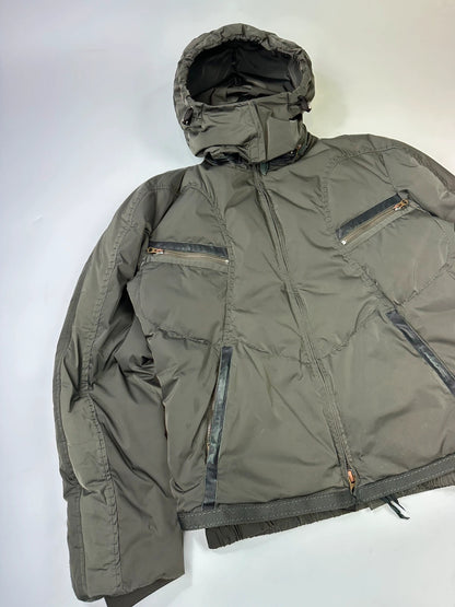 Marithé + François Girbaud 00’s Khaki Hooded Down Puffer Jacket