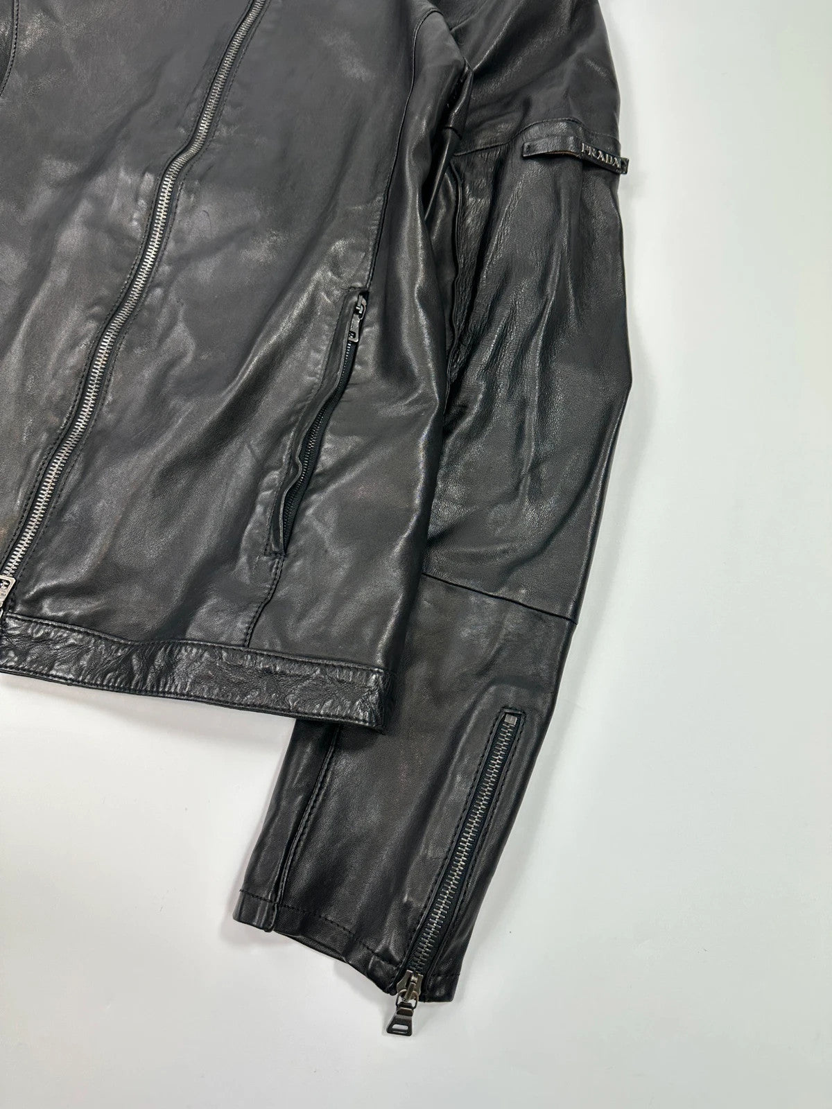 Prada Sport SS2006 Black Leather Jacket