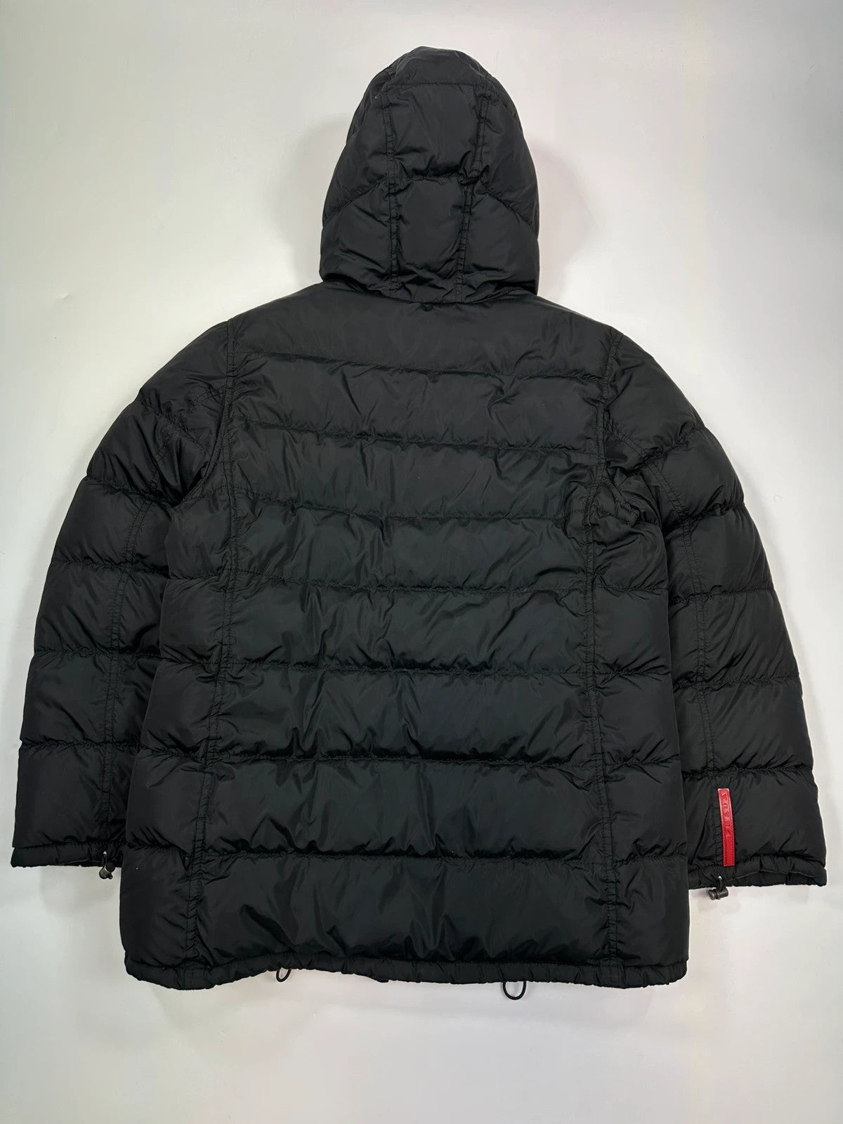 Prada Sport FW2002 Black Nylon & Down Hooded Puffer Jacket