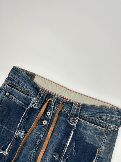 Marithé + Francois Girbaud SS2001 Denim Destroy Skirt
