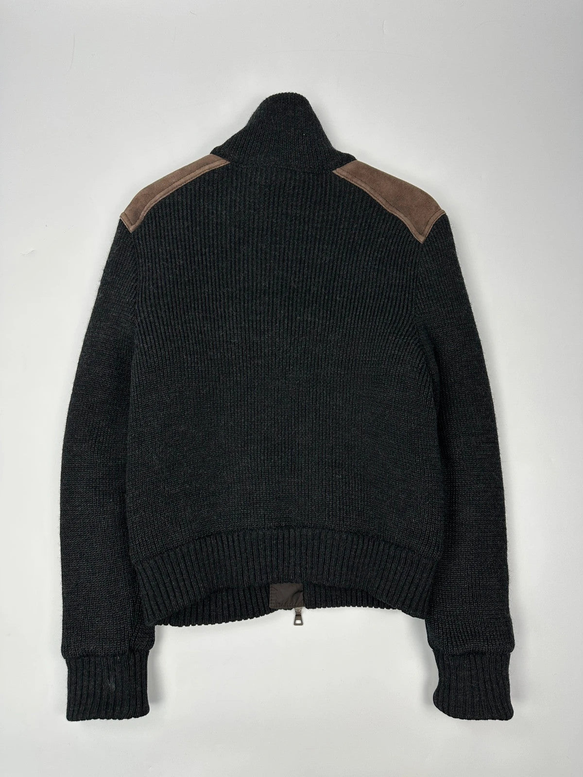 Prada Sport FW2004 Heavy Leather & Wool Bomber Bombardier Jacket