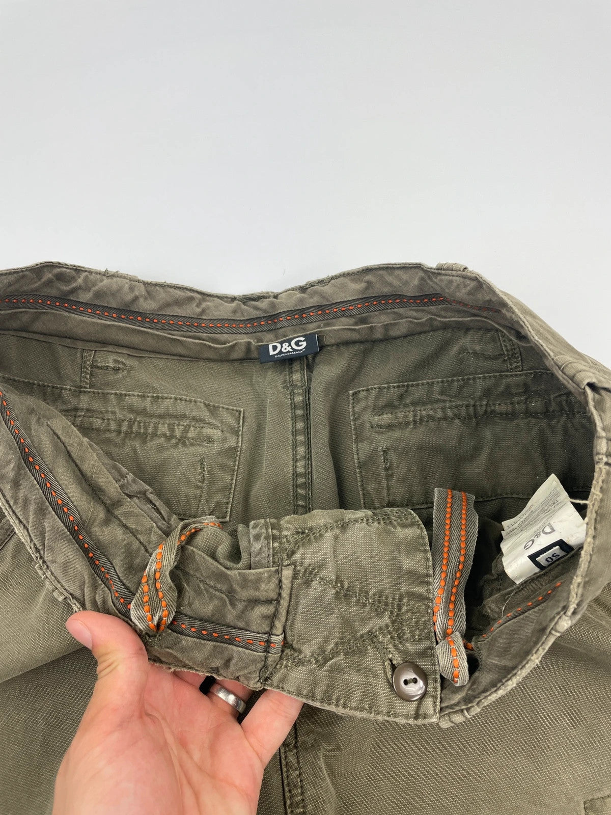 Dolce Gabbana FW2006 Cargo Military Short Army Khaki Green