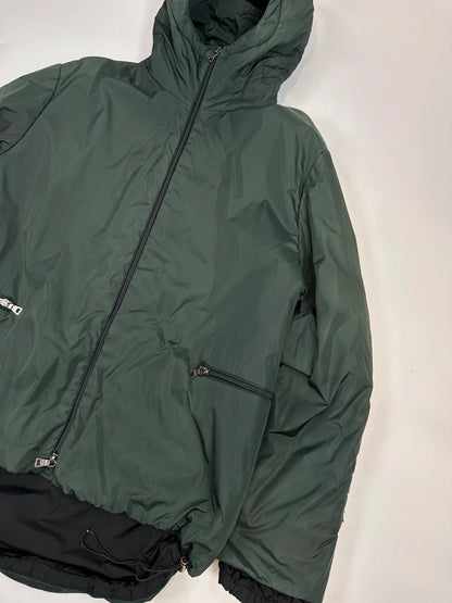 Prada Sport FW1999 Green 2In1 Technical Padded Hooded Jacket/Bag