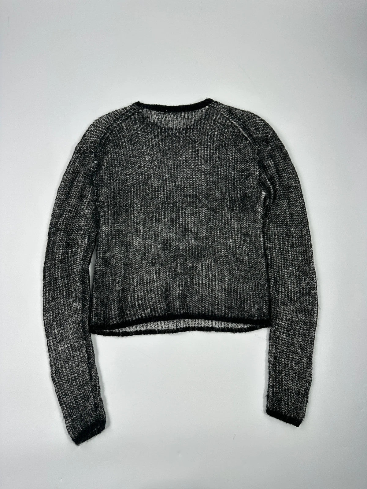 Acne Studio 00’s Black & White Mesh Cashmere & Wool Knit Sweater