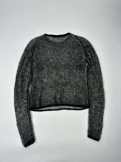 Acne Studio 00’s Black & White Mesh Cashmere & Wool Knit Sweater