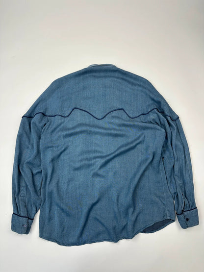 Marithé + François Girbaud 90’s Blue Oversized Shirt