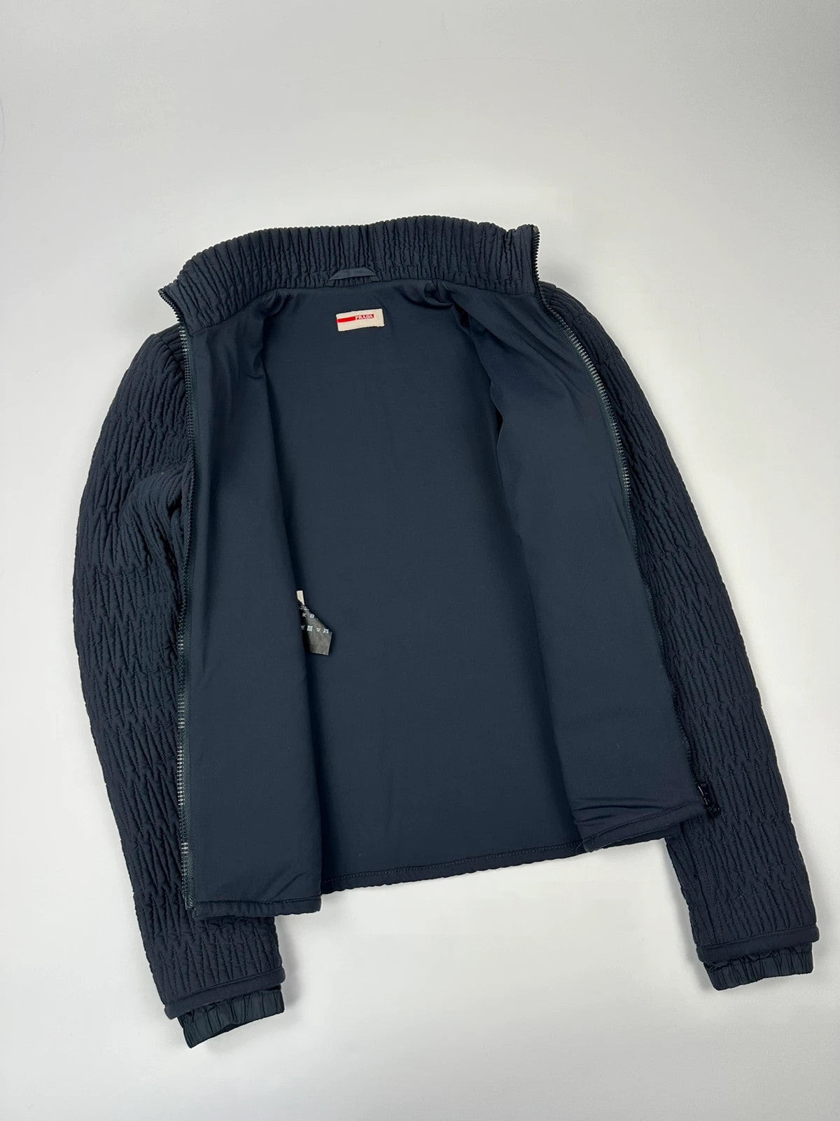 Prada Sport FW2011 Plissé Navy Blue Jacket