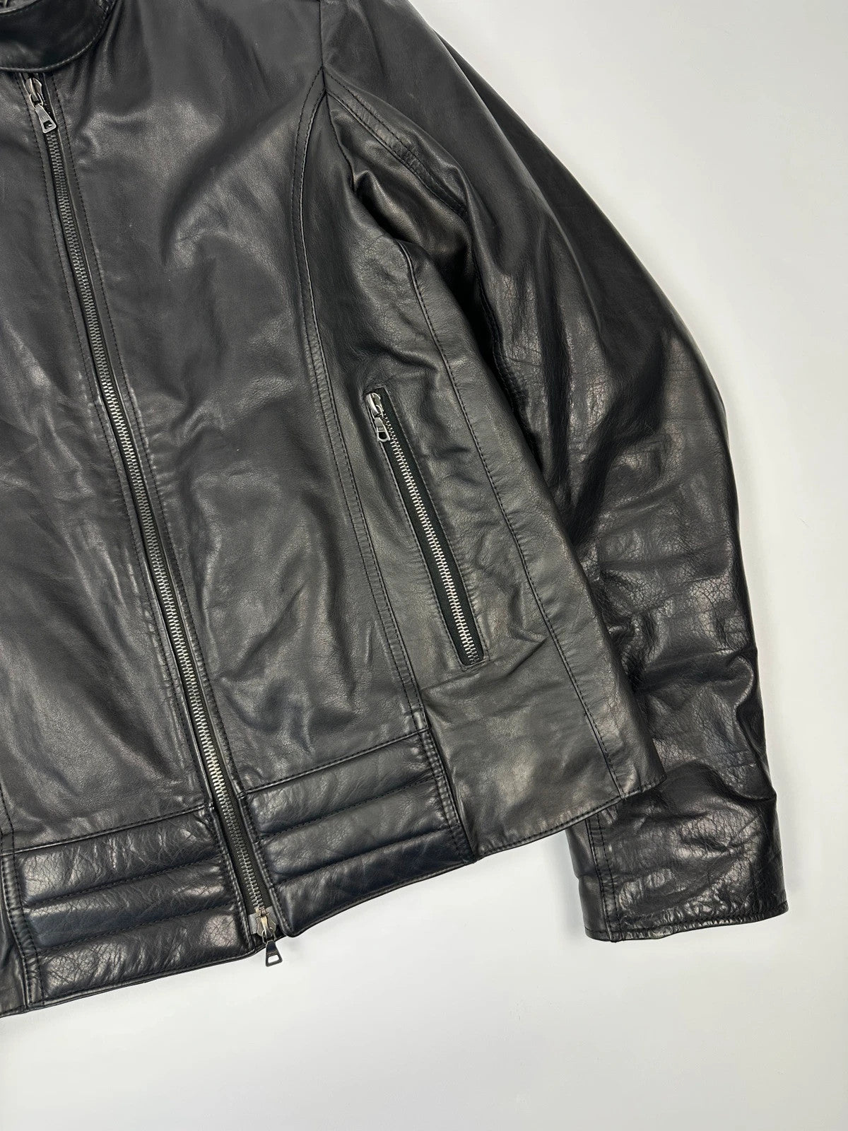 Prada Milano 90’s Motor Leather Jacket Bomber
