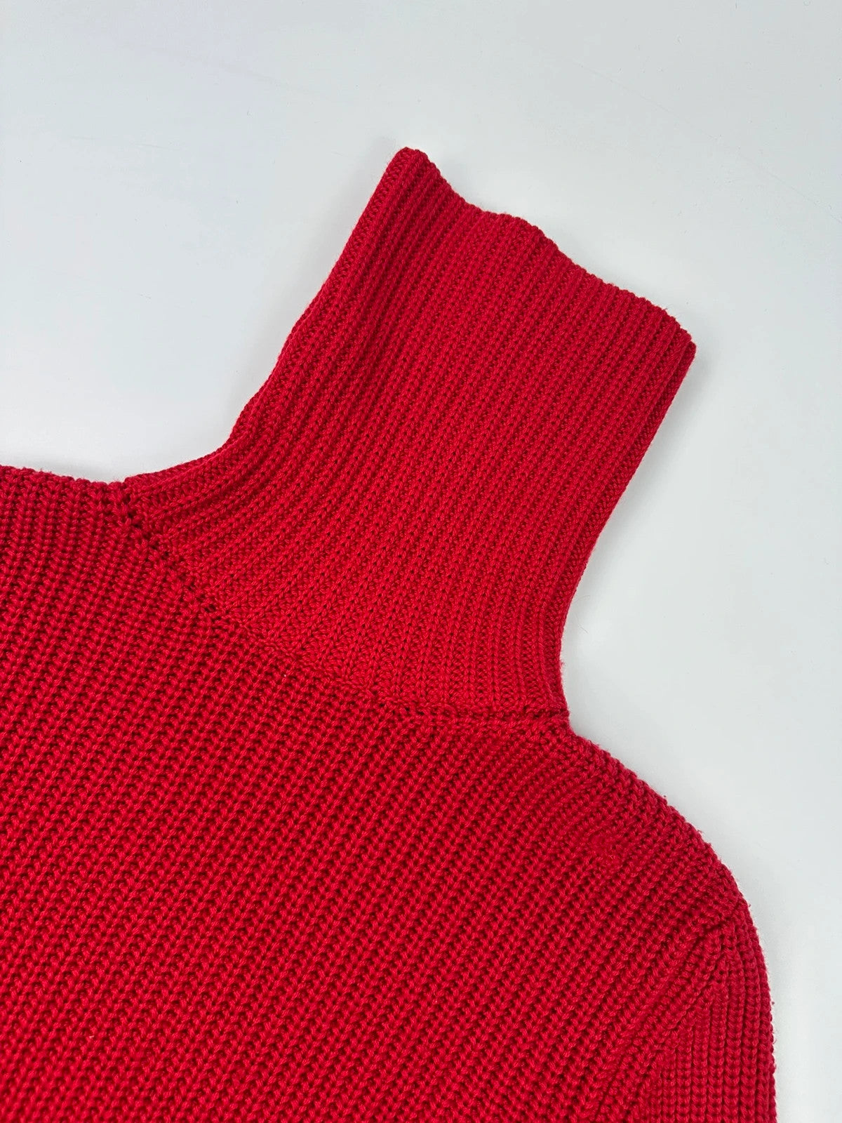 Prada Sport 00’s Red Wool High Turtle Neck Knit Sweater