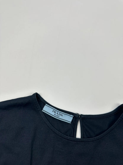 Prada Milano Late 00’s Navy Blue Stripes Sleevesless Top