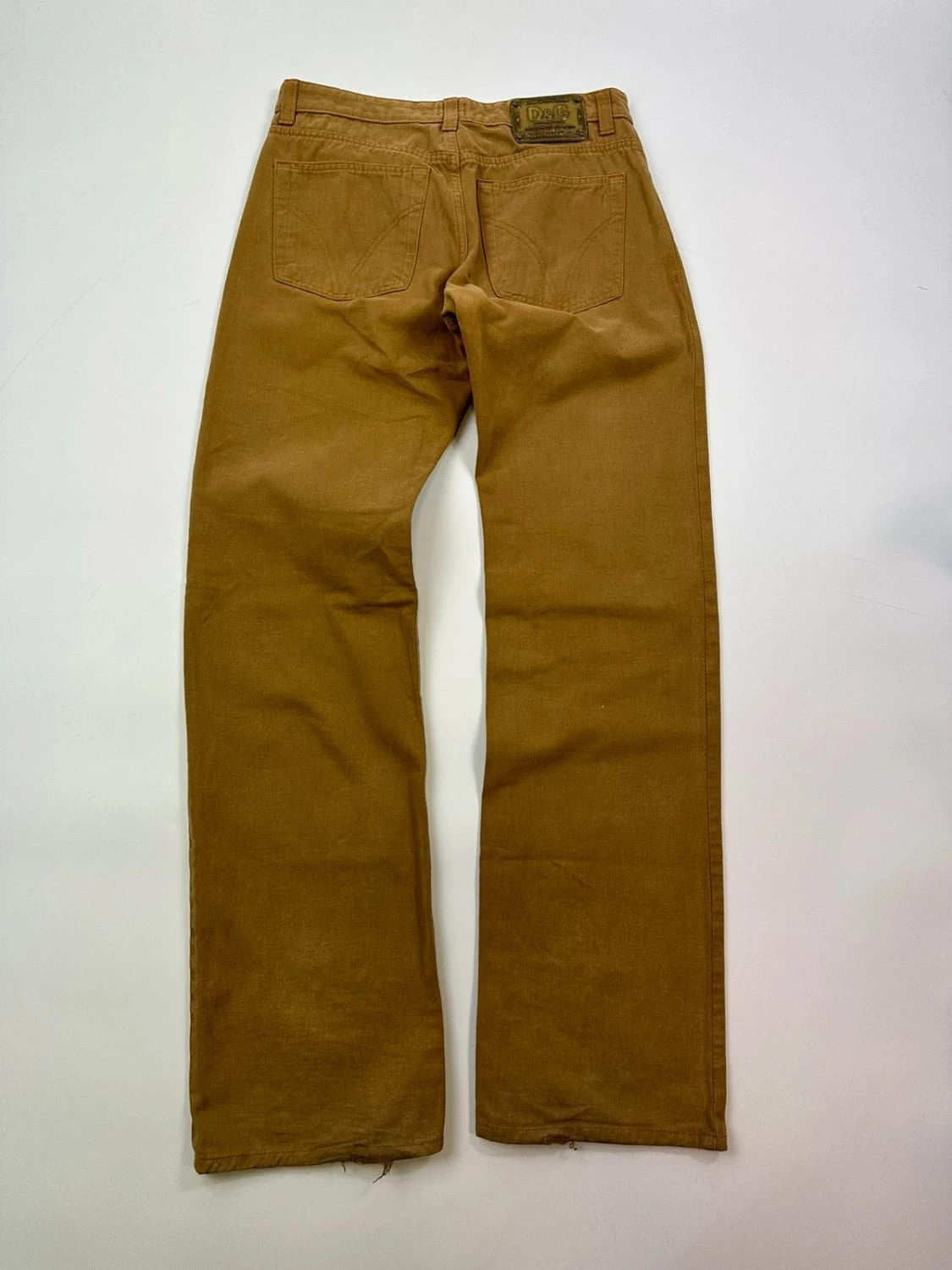 Dolce Gabbana 00’s Plaque Beige Brown Pants