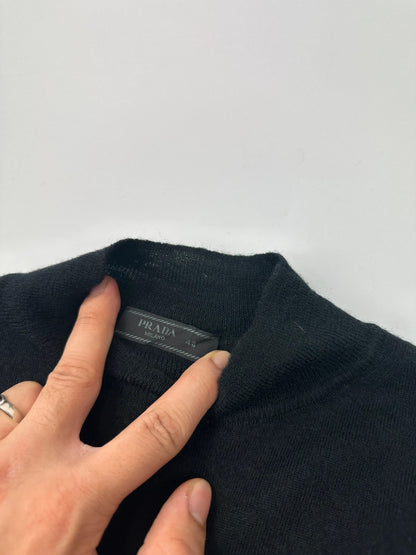Prada Milano FW2021 Black Wool High Neck Sweater