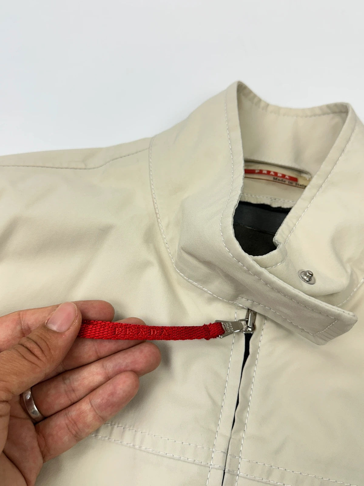 Prada Sport SS2000 Nylon Beige Gore-Tex Rain Jacket