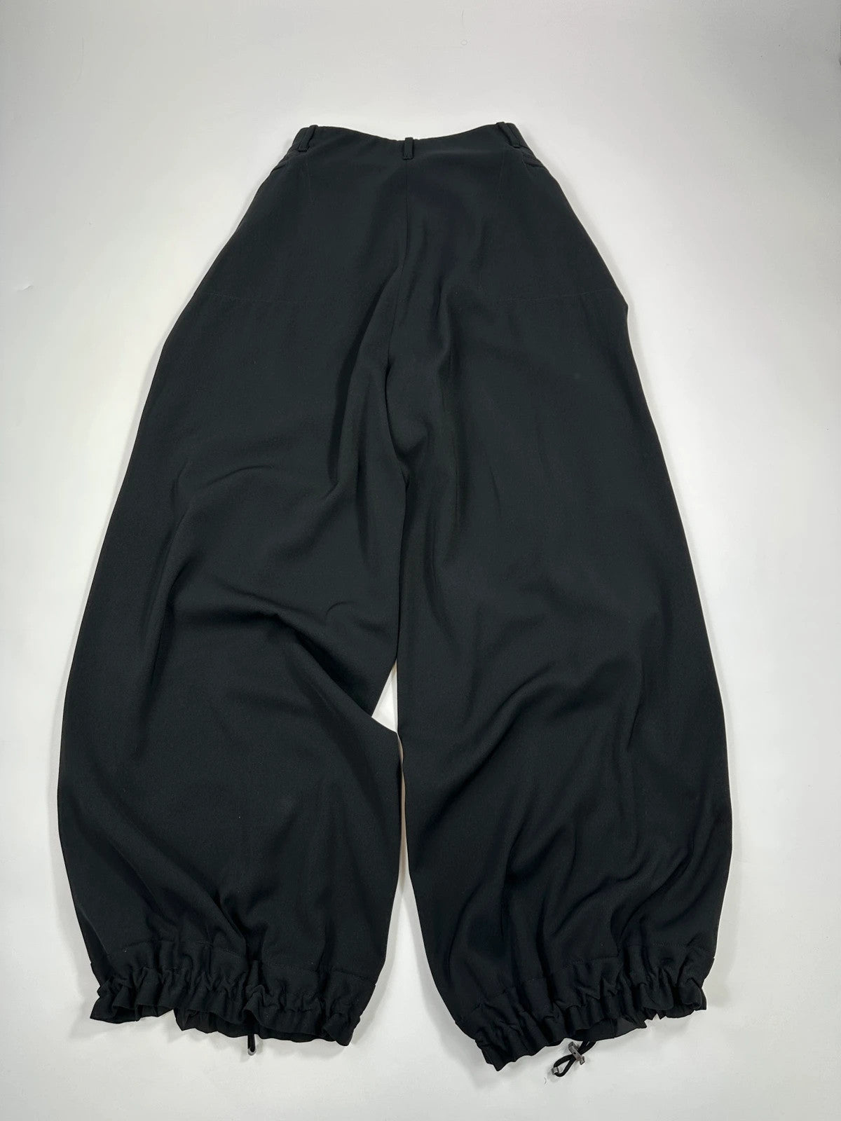 Marithé + François Girbaud 00’s Black Bi materials Black Ballon Wrap Pockets Wide Legs Pants