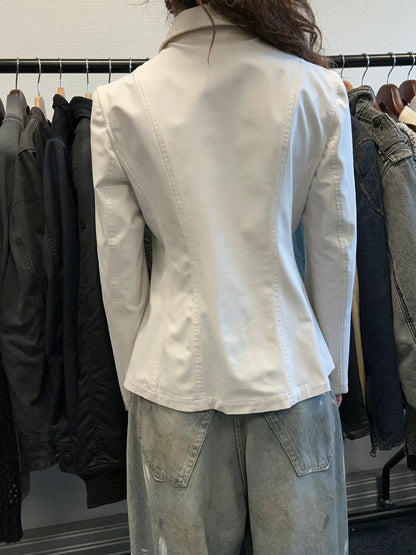 Prada Milano FW1997 White Class Dress Shirt Jacket