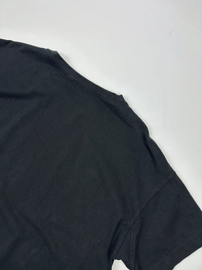 Acne Studio Black Oversized Boxy Crop Black Thick Cotton Tee