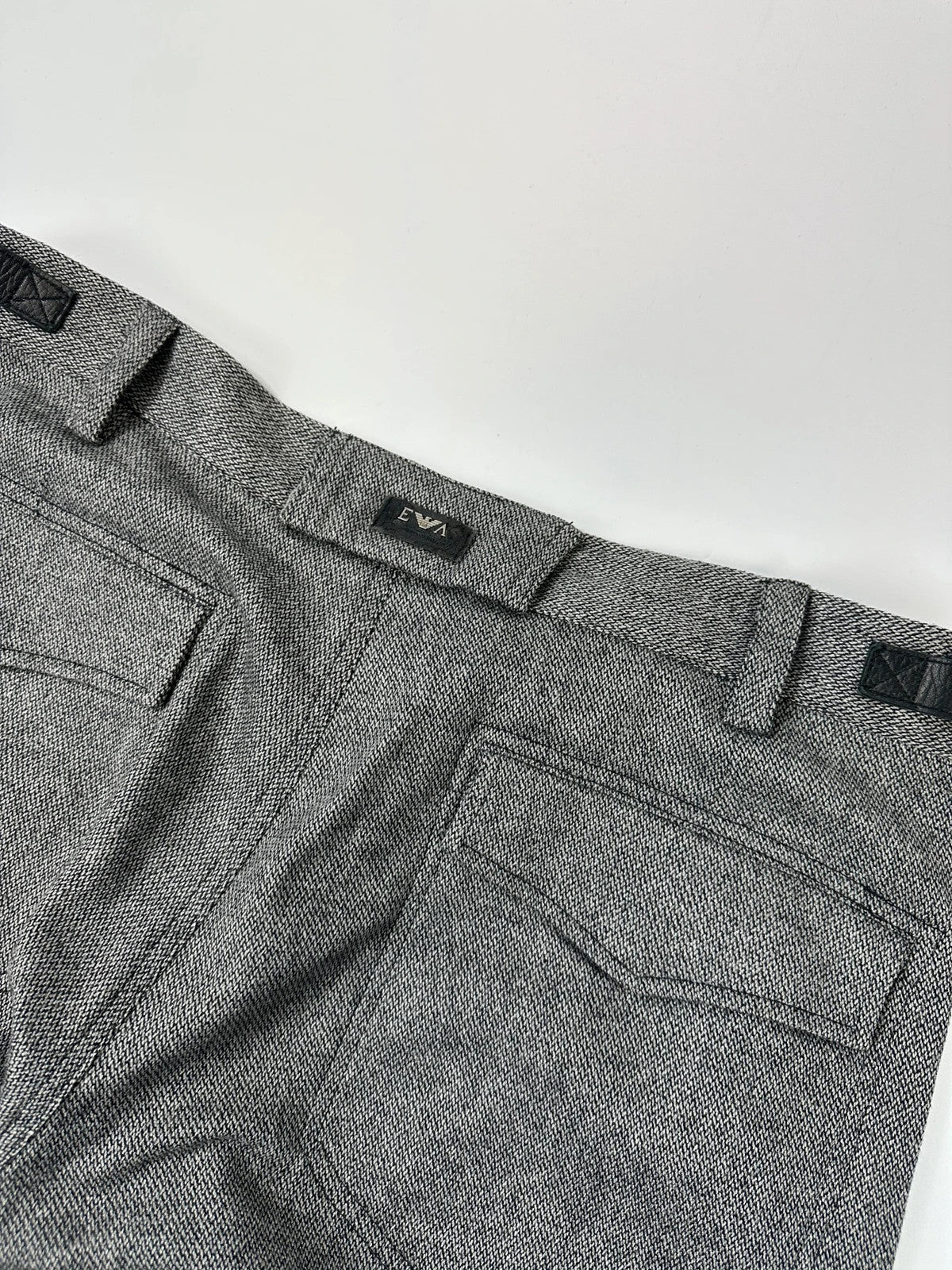 Emporio Armani FW2007 Grey Wool Wide Legs Dress Pants