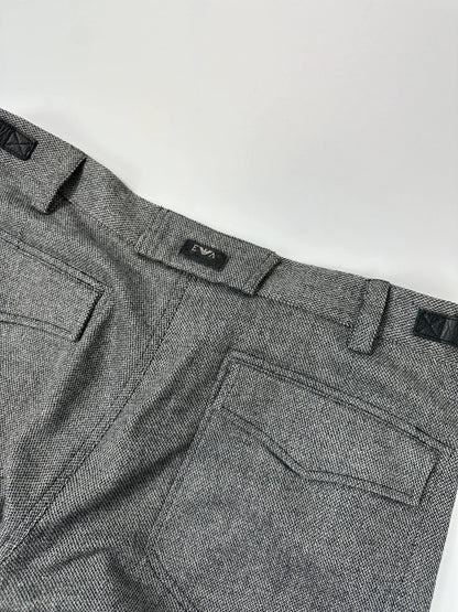 Emporio Armani FW2007 Grey Wool Wide Legs Dress Pants