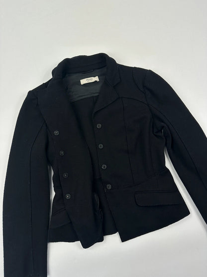 Prada Milano SS2007 Wool Black Blazer Jacket Casual