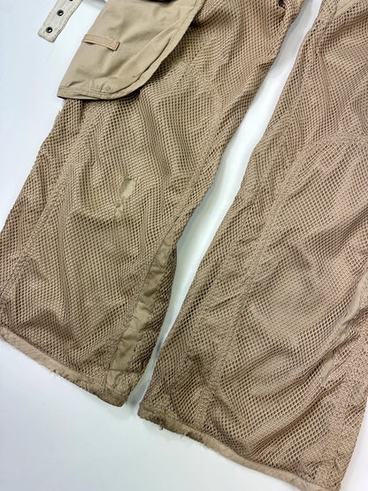 Dolce & Gabbana SS2003 Beige Mesh Layer Cargo Pants